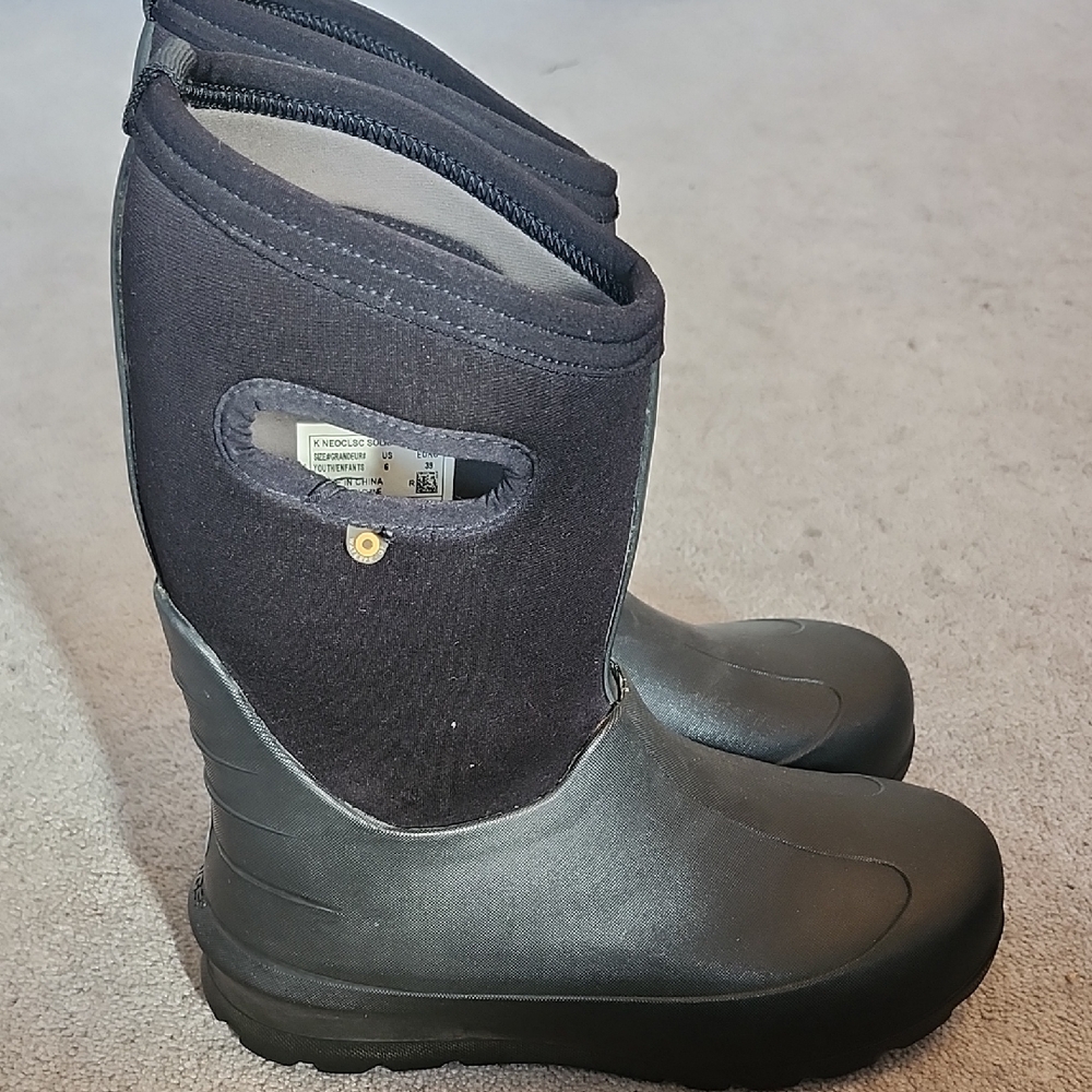 Bogs Black Kids Waterproof Boots